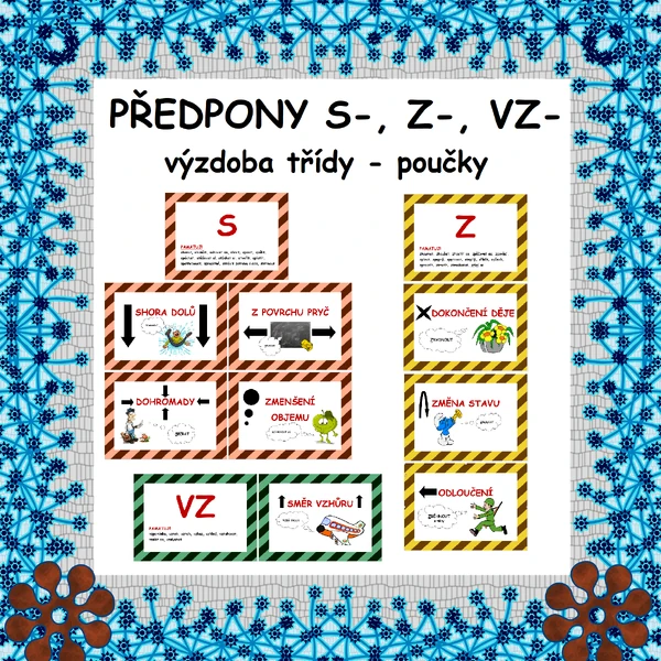 PŘEDPONY S/Z – POUČKY (VÝZDOBA TŘÍDY)