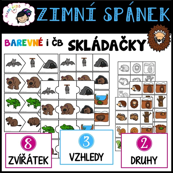 ZIMNÍ SPÁNEK - skládačky