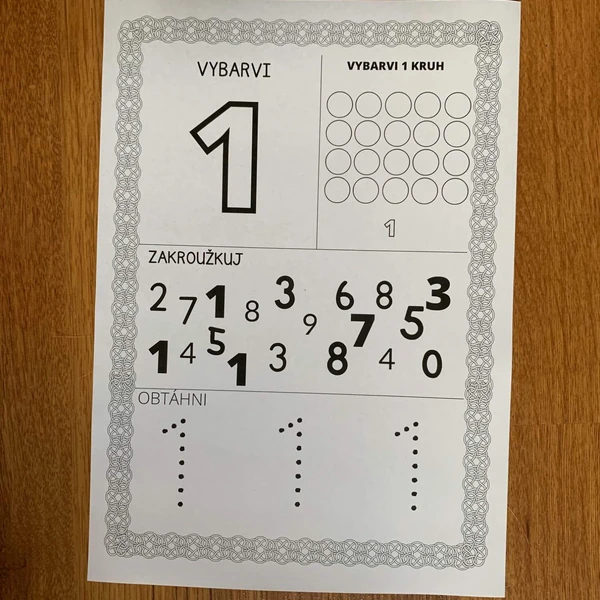 Čísla pracovní listy