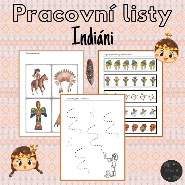 Indiáni, pracovní listy