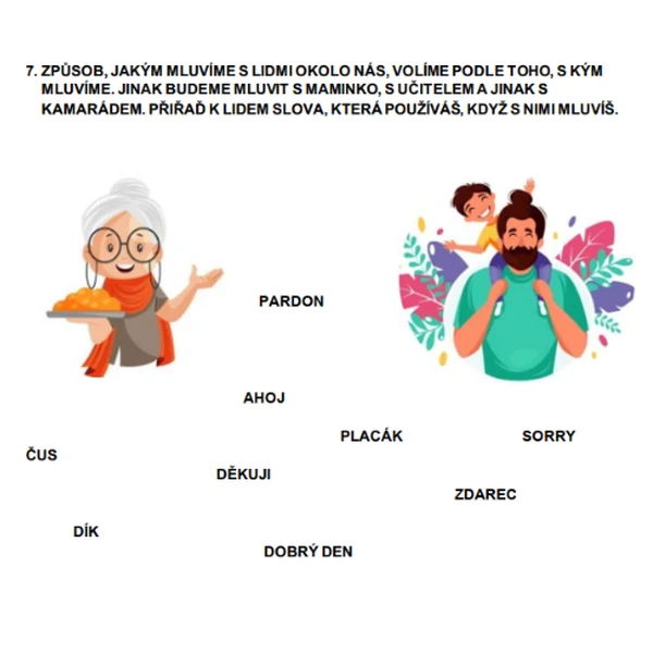 Soužití lidí - pracovní list