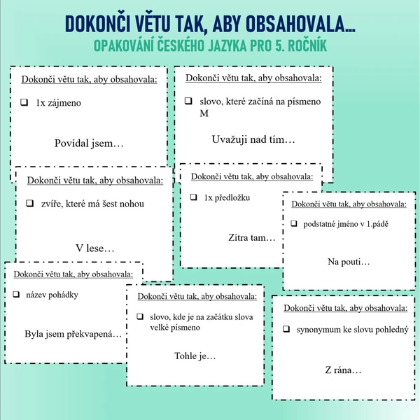 Dokonči větu...