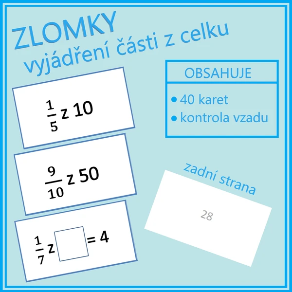 ZLOMKY - vyjádření části z celku