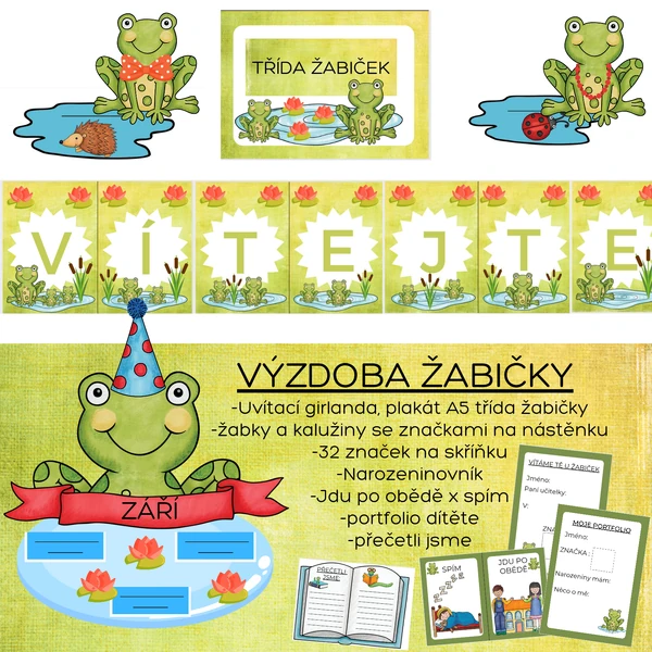 VÝZDOBA DO MŠ-ŽABIČKY