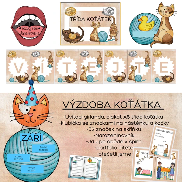 VÝZDOBA DO MŠ-KOŤÁTKA