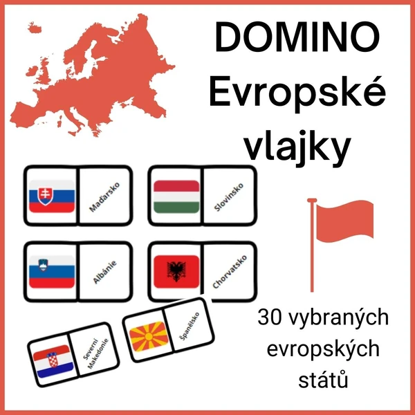 DOMINO - vlajky Evropy
