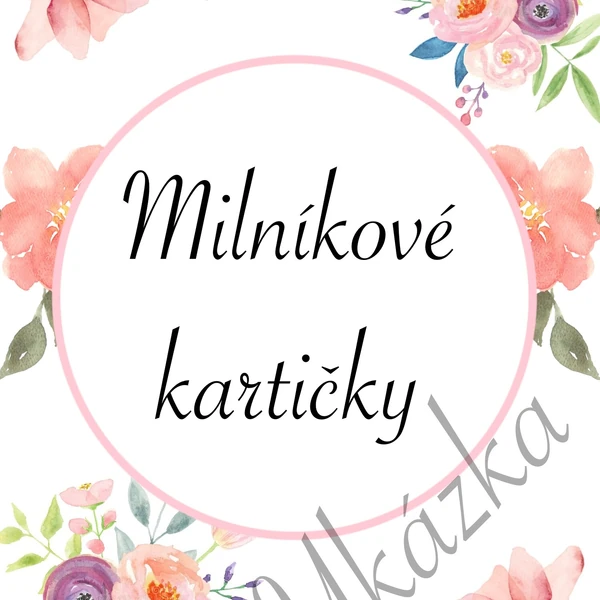 Milníkové kartičky pro holčičku