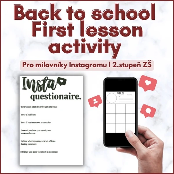 Back to school | Aktivita na první hodinu | 2.stupeň ZŠ