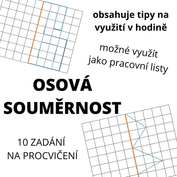 Osová souměrnost v mříži - 10 zadání
