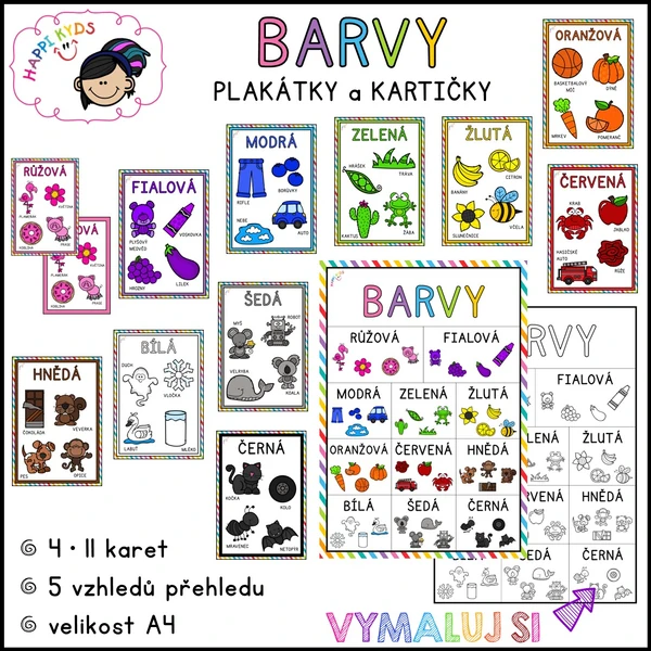BARVY - plakátky a kartičky
