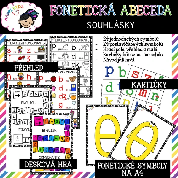 Fonetická abeceda - CONSONANTS - sada