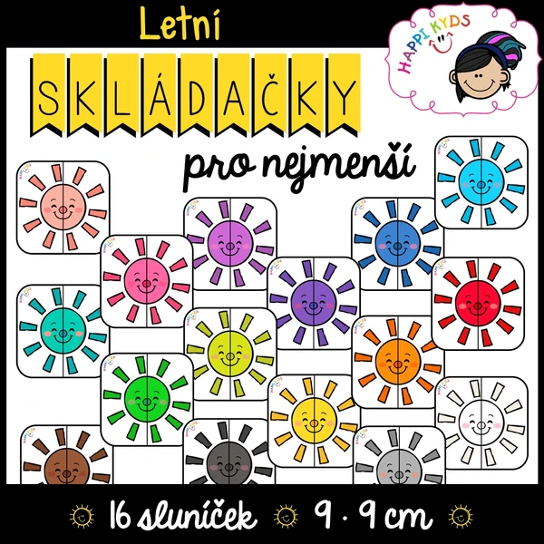 LETNÍ SKLÁDAČKY pro nejmenší (BARVY)