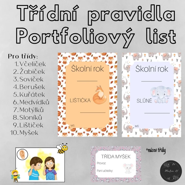 Třídní pravidla, výzdoba třídy