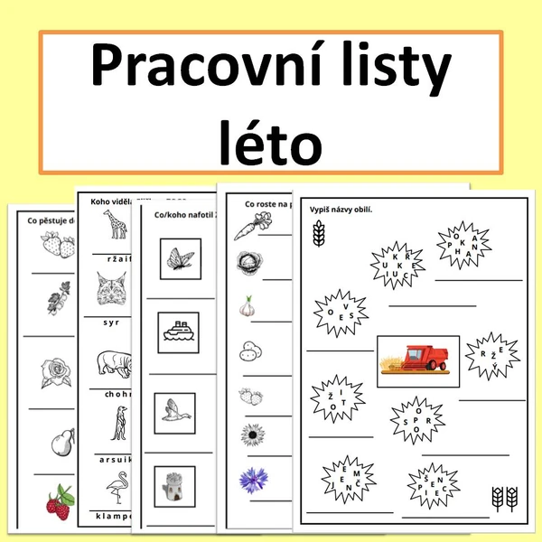 Pracovní listy - léto