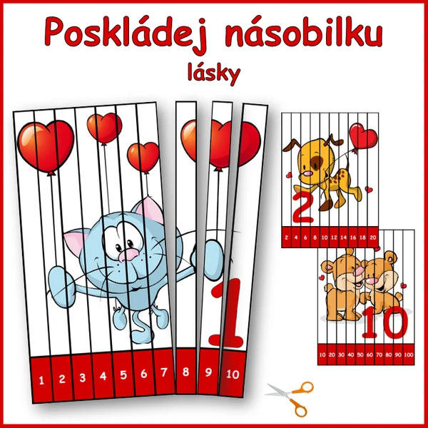 Poskládej násobilku LÁSKY