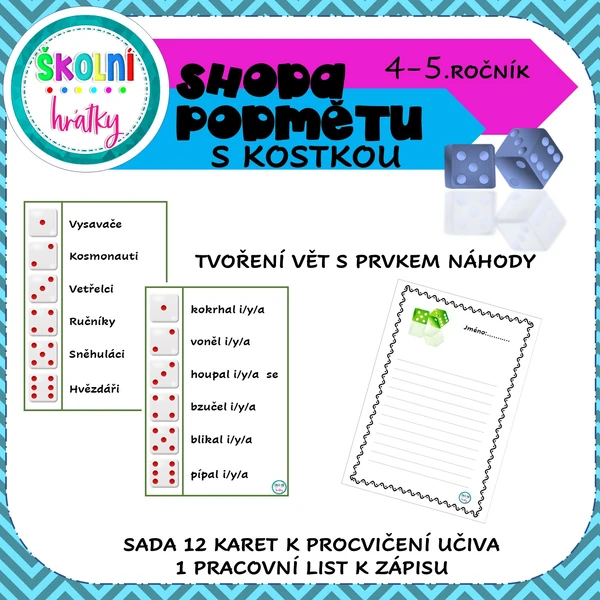 Shoda podmětu s přísudkem s kostkou