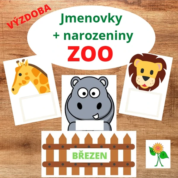 ZOO - jmenovky + narozeninovník