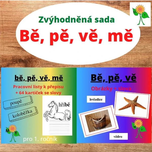 Slabiky bě, pě, vě, mě - zvýhodněná sada