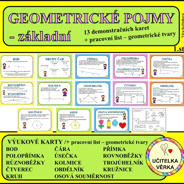 ZÁKLADNÍ GEOMETRICKÉ POJMY - barevná řada