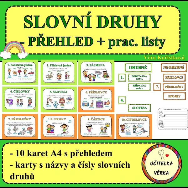 SLOVNÍ DRUHY? CO TO JE? - barevná řada