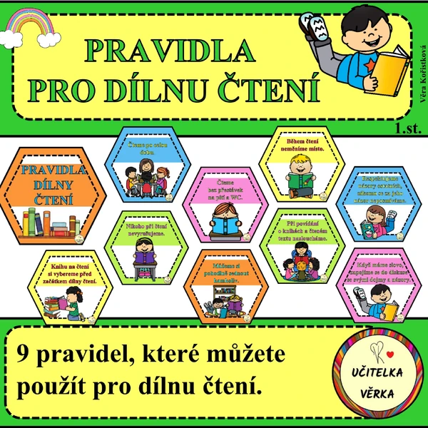 DÍLNA ČTENÍ - pravidla - barevná řada