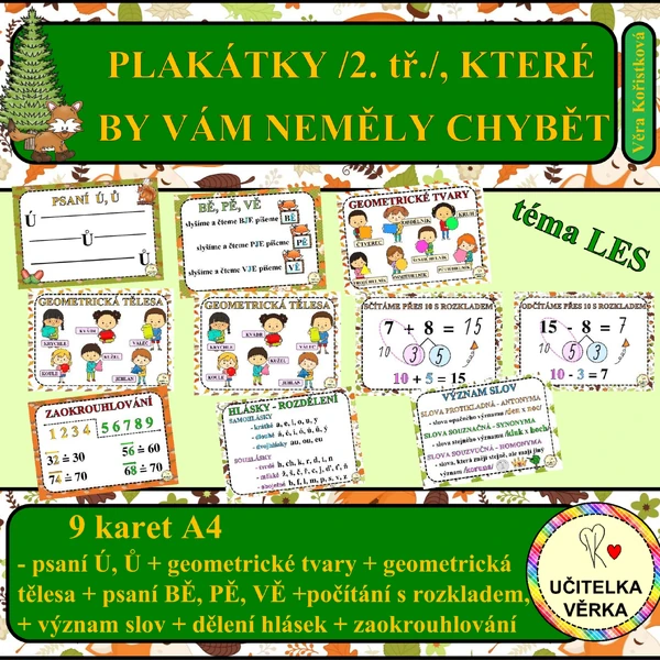 PLAKÁTKY /2. tř./, KTERÉ BY VÁM NEMĚLY CHYBĚT – téma – LES