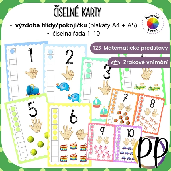 Číselné karty (výzdoba)
