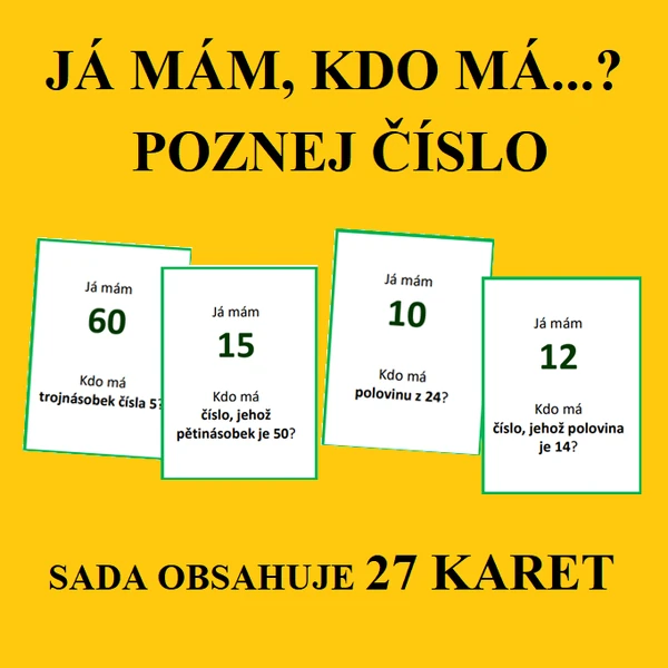 Já mám, kdo má…? – POZNEJ ČÍSLO