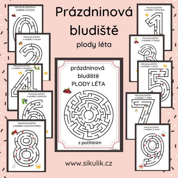 Prázdninová bludiště plody léta