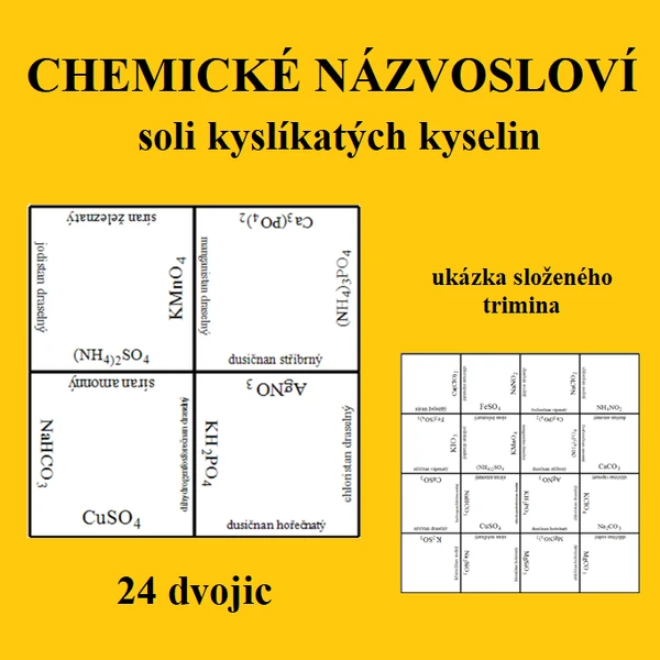 CHEMICKÉ NÁZVOSLOVÍ – SOLI KYSLÍKATÝCH KYSELIN