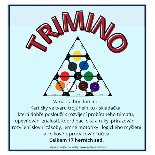 TRIMINO do MŠ- 17 skládaček