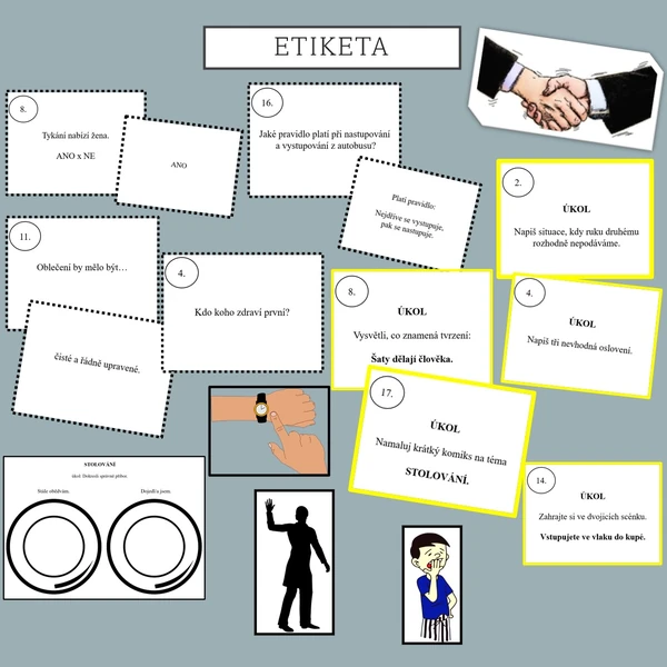 ETIKETA PRO 1. STUPEŇ ZŠ