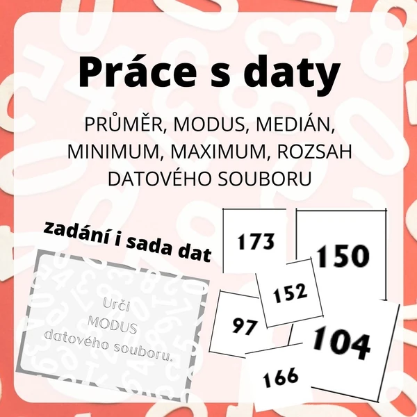 Práce s daty - sada pro tvorbu dat a zadání pro analýzu souboru