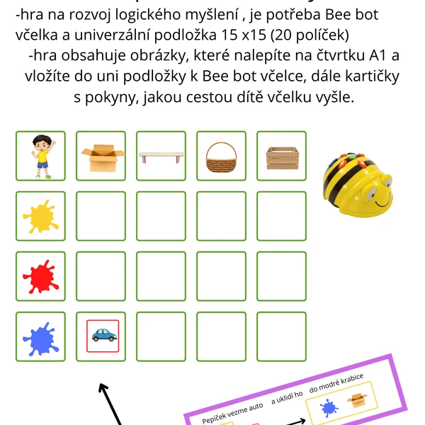 Bee bot -Pepíček uklízí hračky
