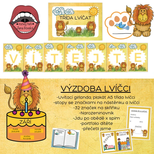 VÝZDOBA DO MŠ-LVÍČATA