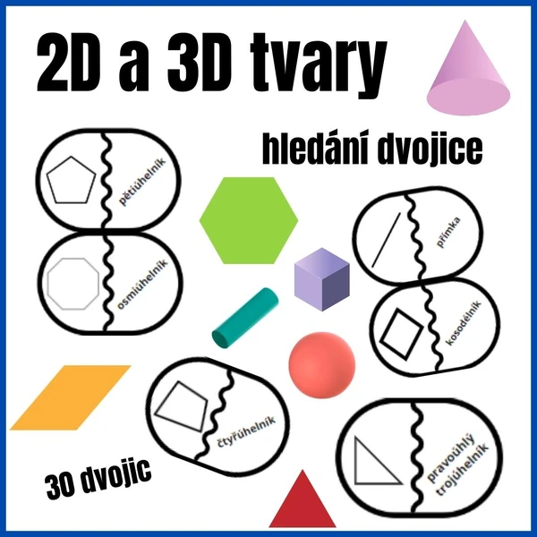 Geometrické tvary - hledání dvojice