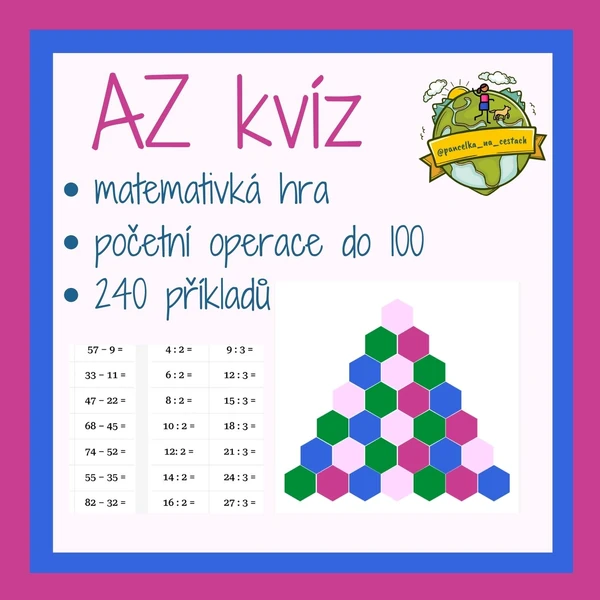 AZ kvíz - početní operace do 100