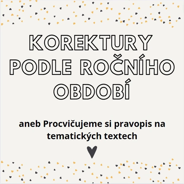 KOREKTURY PODLE ROČNÍHO OBDOBÍ