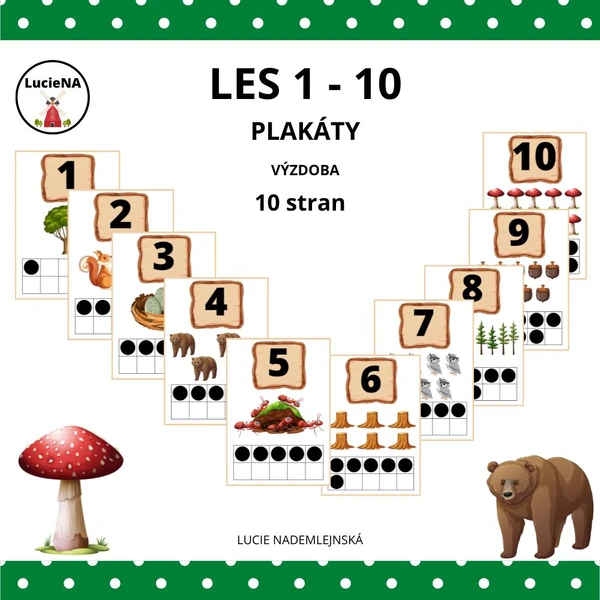 Les 1 - 10 plakáty s čísly