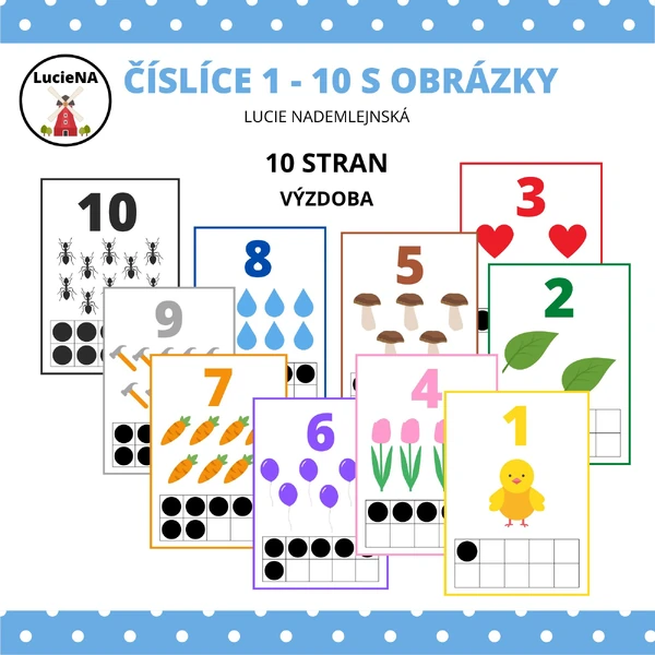 Číslice 1 - 10 s obrázky