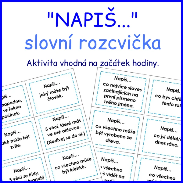 "Napiš" - slovní rozvička