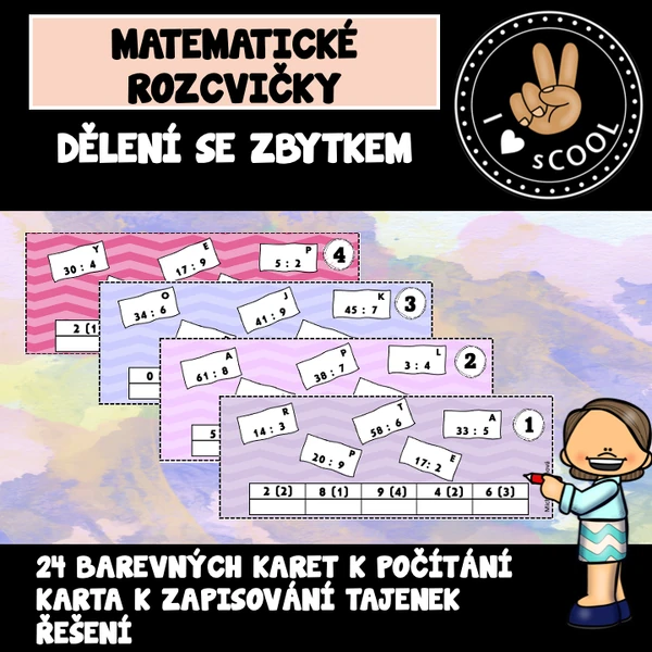 DĚLENÍ SE ZBYTKEM - matematická rozcvička