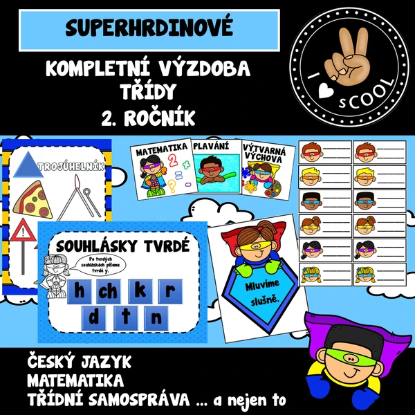 Superhrdinové - výzdoba do 2. třídy