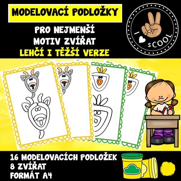 Modelovací podložka - zvířata