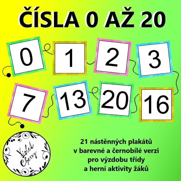Čísla 0 až 20 - Nástěnné plakáty