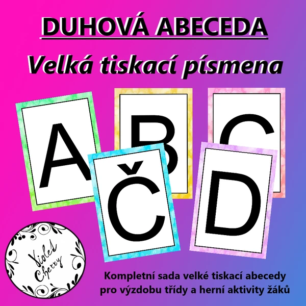 Duhová abeceda 1 - Velká tiskací písmena
