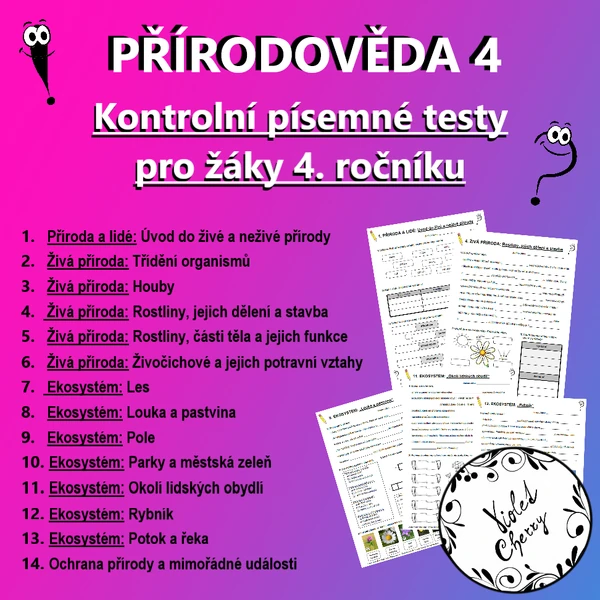 PŘÍRODOVĚDA 4: Kontrolní písemné testy pro žáky 4. ročníku