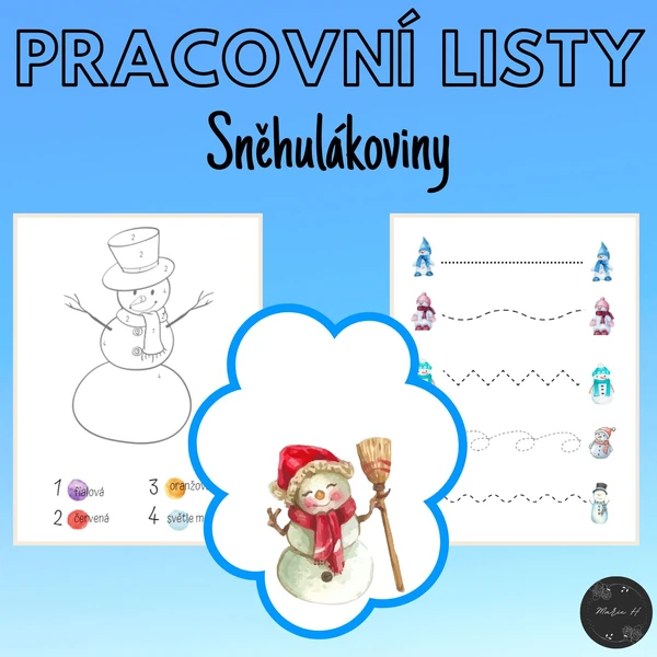 Sněhulákoviny, pracovní listy