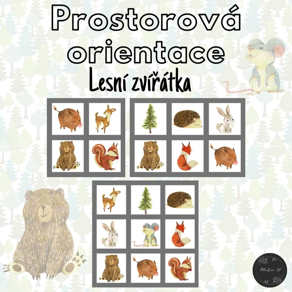 Lesní zvířátka, prostorová orientace