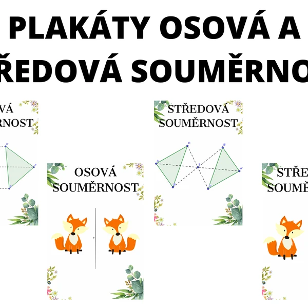 Plakáty osová a středová souměrnost